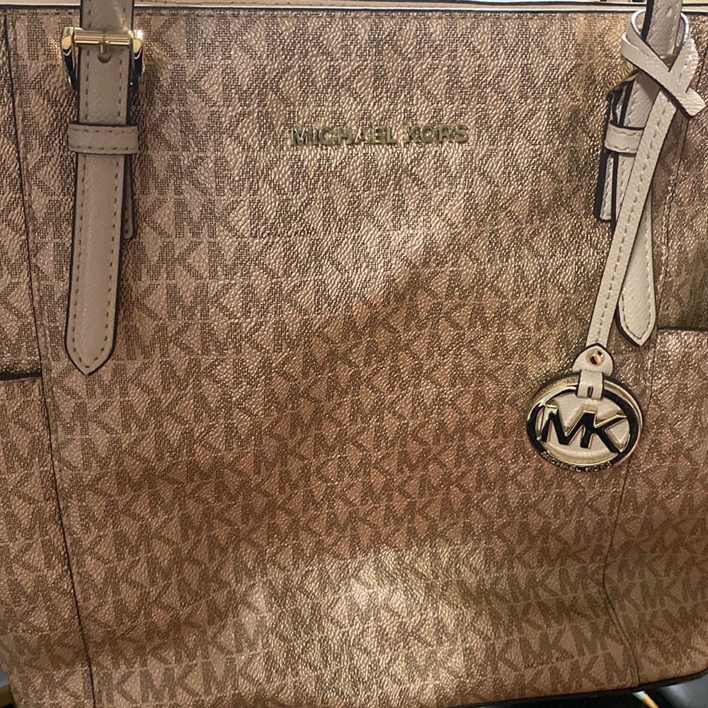 michael kors pink tote bag